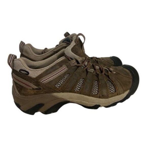 KEEN Shoes Women Size 9 Brown Leather Voyageur Hiking Low Hiking Boots Outdoor - Picture 10 of 11